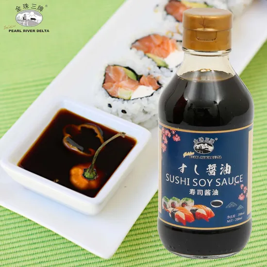 Molho de soja de sushi OEM 200ml adequado para pratos japoneses e sashimi