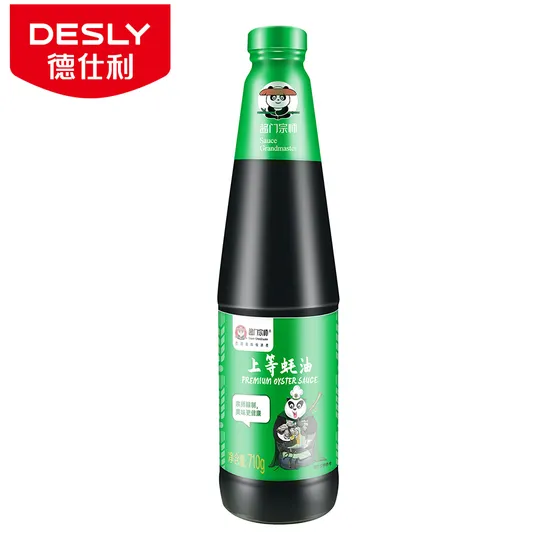 Venda quente de molho de frutos do mar atacado 710 G molho de ostra com rótulo dourado com preço de fábrica